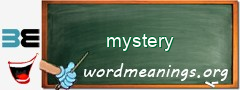 WordMeaning blackboard for mystery